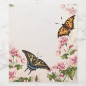 美しい蝶のフローラワインラベル ワインラベル (シングルラベル)