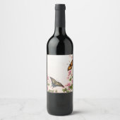 美しい蝶のフローラワインラベル ワインラベル (正面)