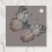 美しい蝶のブライダルシャワーのお礼 フェイバータグ (裏面)