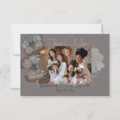 美しい蝶のブライダルシャワーの感謝カード サンキューカード (正面)