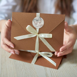 美しい蝶のブライダルシャワーステッカー ラウンドシール