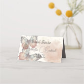 美しい蝶のブライダルシャワーテーブルNo. プレイスカード (正面)