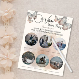 美しい蝶のブライダルシャワーパーティーフォトゲーム