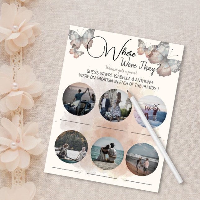 美しい蝶のブライダルシャワーパーティーフォトゲーム (クリエイターアップロード済み)