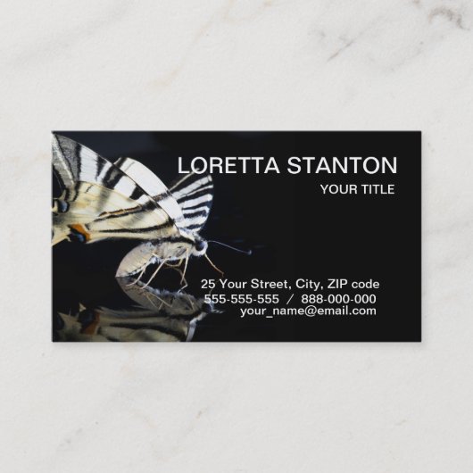 美しい蝶の名刺 名刺 (正面)