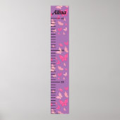 美しい蝶の女の子の成長チャート ポスター (正面)