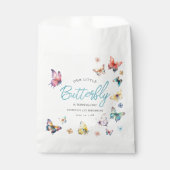 美しい蝶の女の子の誕生日パーティー フェイバーバッグ (正面)