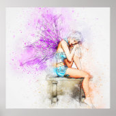 美しい蝶の妖精の芸術 ポスター (正面)