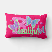 美しい蝶の枕 ランバークッション (裏面)