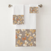 美しい蝶の模様のトープ バスタオルセット (インサイチュ)