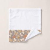 美しい蝶の模様のトープ バスタオルセット (ウォッシュタオル)