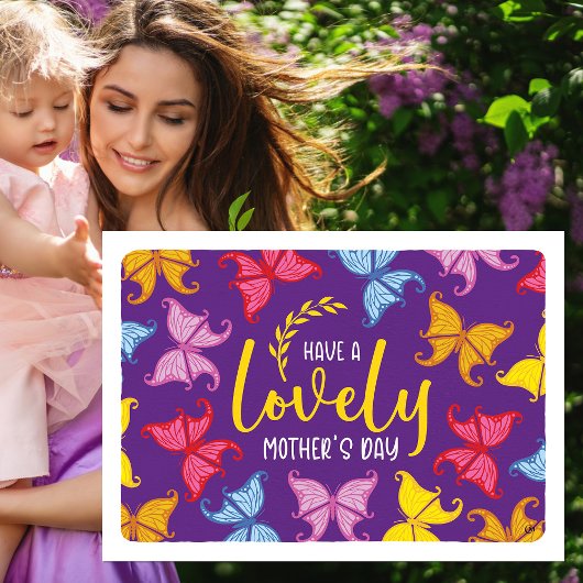 美しい蝶の母の日カード カード