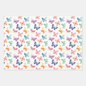 美しい蝶の水の色のパタカラフルーン ラッピングペーパーシート (正面2)