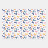 美しい蝶の水の色のパタカラフルーン ラッピングペーパーシート (正面)