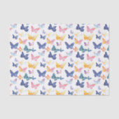 美しい蝶の水の色のパタカラフルーン 薄葉紙 (正面)