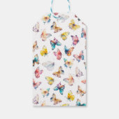 美しい蝶の水彩ガールベイビーシャワー ギフトタグ (裏面)