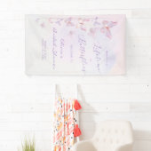 美しい蝶の生涯のウェルカムバナー 横断幕 (インサイチュ)