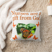 美しい蝶の看護デザイン クッション (ブランケット)