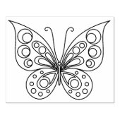 美しい蝶の着色ページ ラバースタンプ (インプリント)