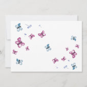 美しい蝶の葬儀案内カード 招待状 (裏面)