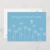 美しい蝶の誕生日カード ポストカード (正面/裏面)