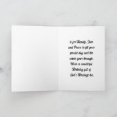 美しい蝶の誕生日グリーティングカード カード (内部)