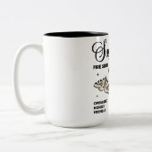 美しい蝶の〔占星術の〕十二宮図特性/射手座 ツートーンマグカップ (左)