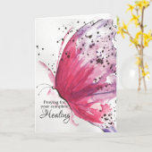 美しい蝶は良いカードを取得 カード (黄色い花)