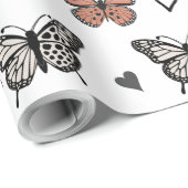 「美しい蝶をテーマにしたラッピング紙。 ラッピングペーパー (ロールコーナー)