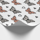 「美しい蝶をテーマにしたラッピング紙。 ラッピングペーパー (角)