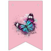 美しい蝶イラストレーション バンティングフラッグ (第2の旗)