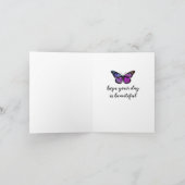 美しい蝶カスタムハッピーバースデーカード シーズンカード (内部)