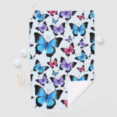 美しい蝶カラフル々 ゴルフタオル (インサイチュ)