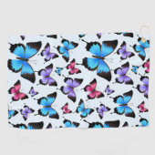 美しい蝶カラフル々 ゴルフタオル (横)