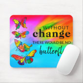 美しい蝶カラフルのマウスパッド マウスパッド (マウス)
