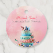 美しい蝶ツインズベビーシャワー フェイバータグ (裏面)