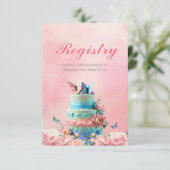 美しい蝶ツインズベビーレジストリ エンクロージャーカード (スタンド正面)