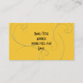 美しい蝶パターン 名刺 (裏面)