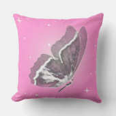 美しい蝶ピンクスクウェア枕 クッション (正面)