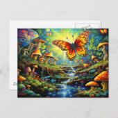 美しい蝶ファンタジー ポストカード (正面/裏面)