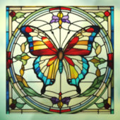 美しい蝶フェイクのステンドグラス ウィンドウサイン (シート3)