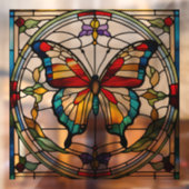 美しい蝶フェイクのステンドグラス ウィンドウサイン (シート2)