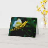 美しい蝶ブランクNotecard カード (黄色い花)