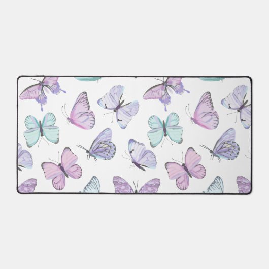 美しい蝶プリント デスクマット (正面)