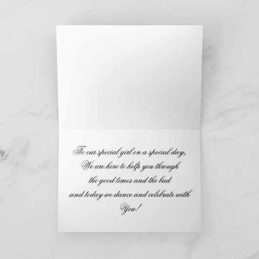 美しい蝶旅行のハッピーバースデーカード カード (内部)