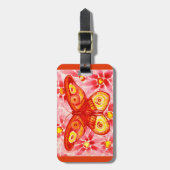 美しい蝶水彩画の荷物のラベル ラゲッジタグ (正面縦)