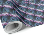 美しい蝶深いブルーマンダラ ラッピングペーパー (ロールコーナー)