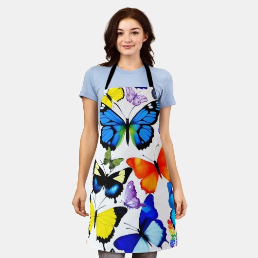 美しい蝶 エプロン (着用した状態)