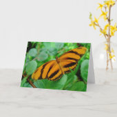 美しい蝶 カード (黄色い花)