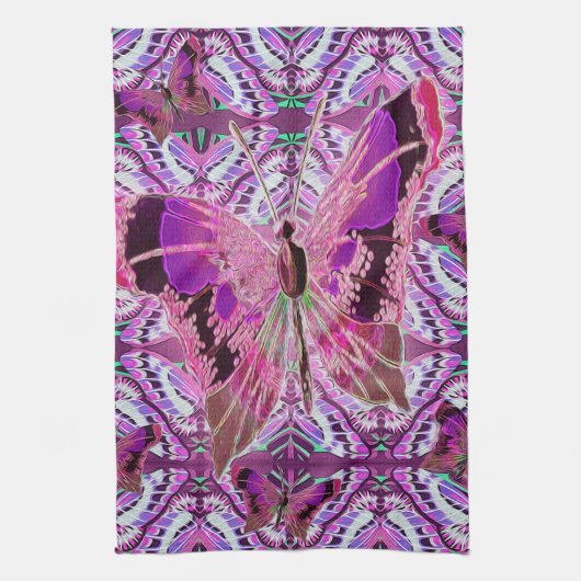 美しい蝶 キッチンタオル (縦)